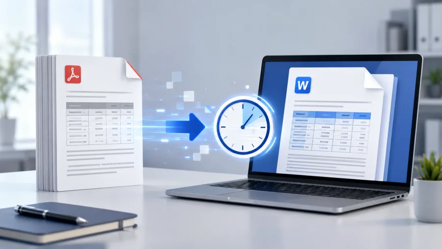 处理20页带表格的PDF合同，3分钟转成可编辑Word