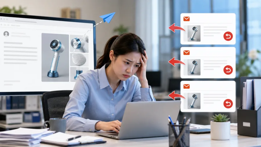 外贸邮件里插了产品图，翻译时图片文字漏翻被客户退回三次