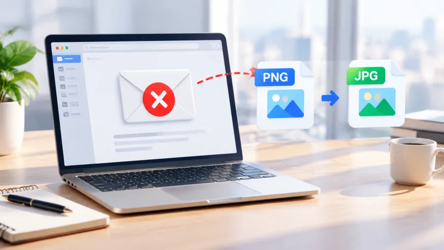 发邮件被退信？PDF里插的PNG图太大了，换成JPG试试