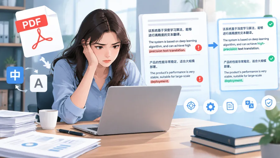 PDF里中英混排翻译总出错？这5个实操细节帮你稳住准确率